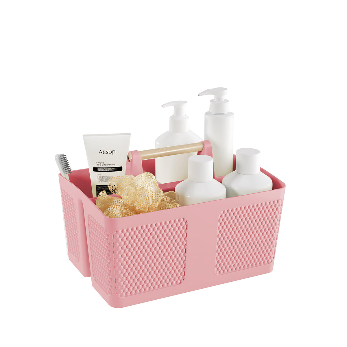 Shower Caddy Portable and Cleaning Caddy Organizer for Bathroom, Kitchen,Toiletries Storage, Caddy organizer with handle, Rust-Resistant, Durable Material(Milky White, 9.36"L×7.73"W×7.24"H)