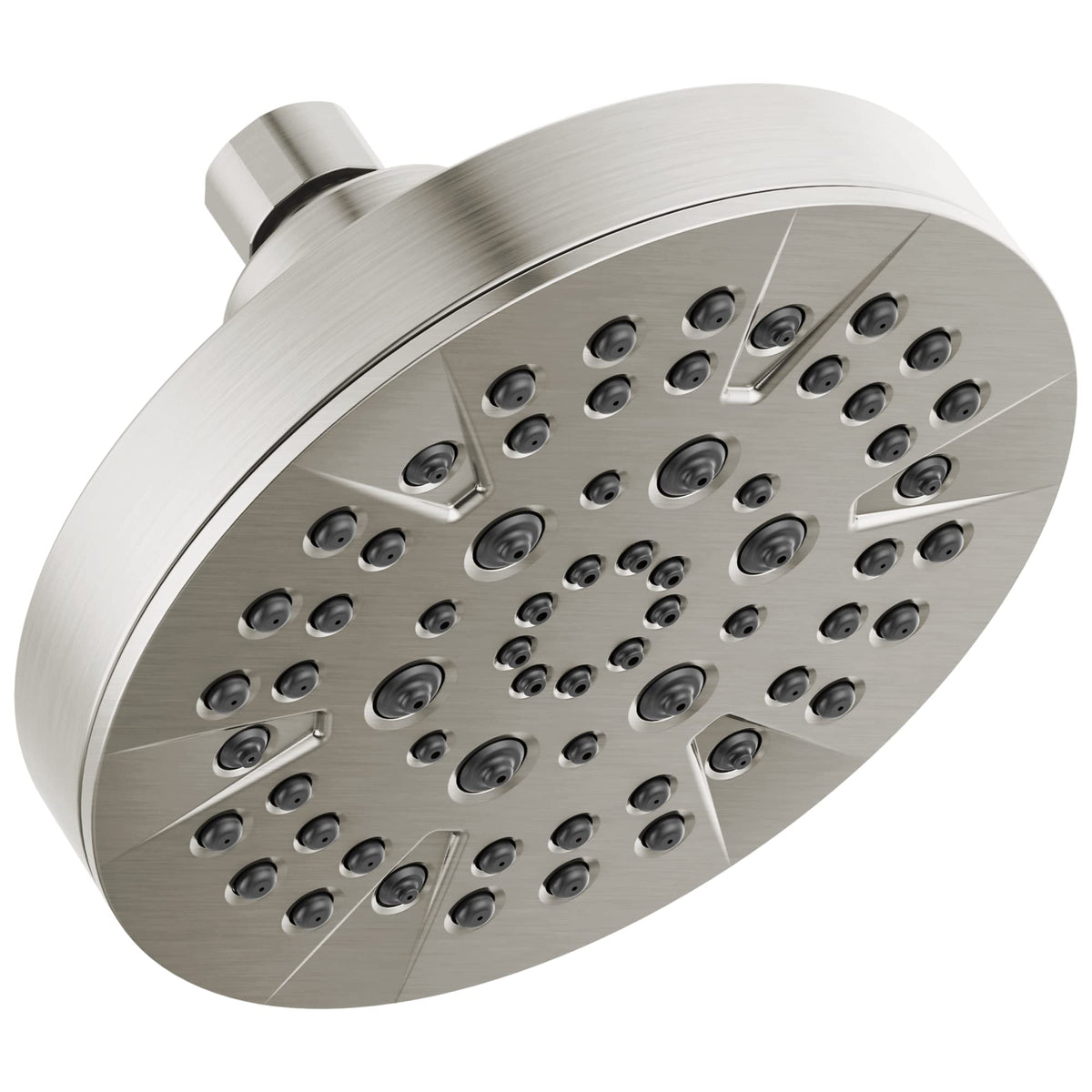 Delta 6-Setting Chrome Shower Head with High Pressure Spray, 6 Inch Round Shower Head, Showerheads, 1.75 GPM Flow Rate, Chrome 52535