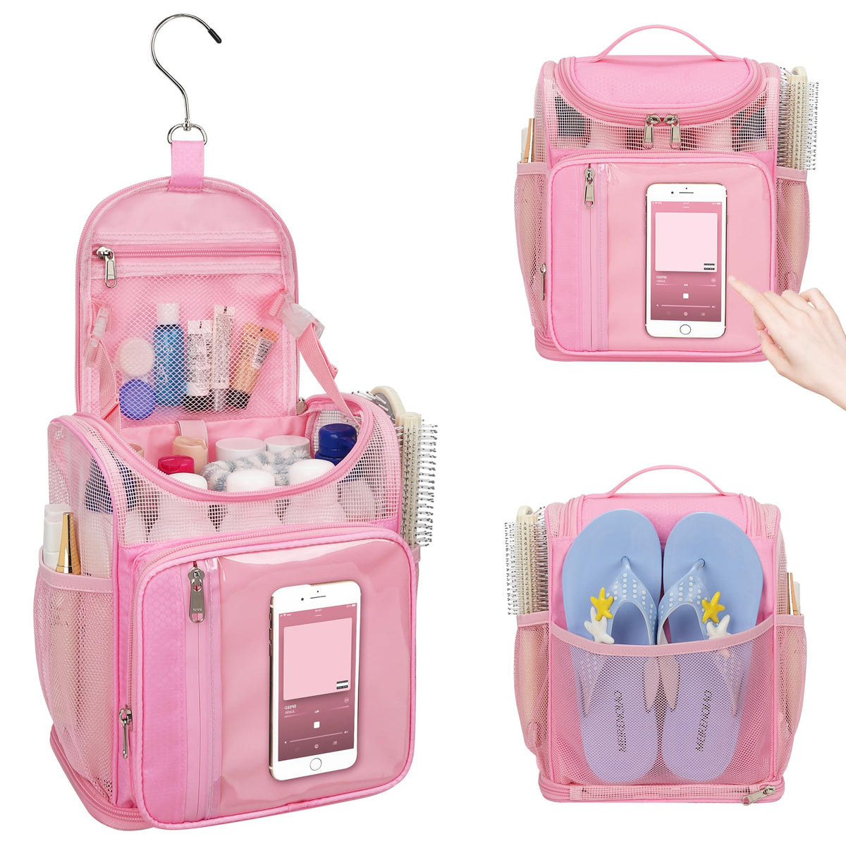 Bagmoly Hanging Shower Caddy Portable - Travel Toiletry Bag for College