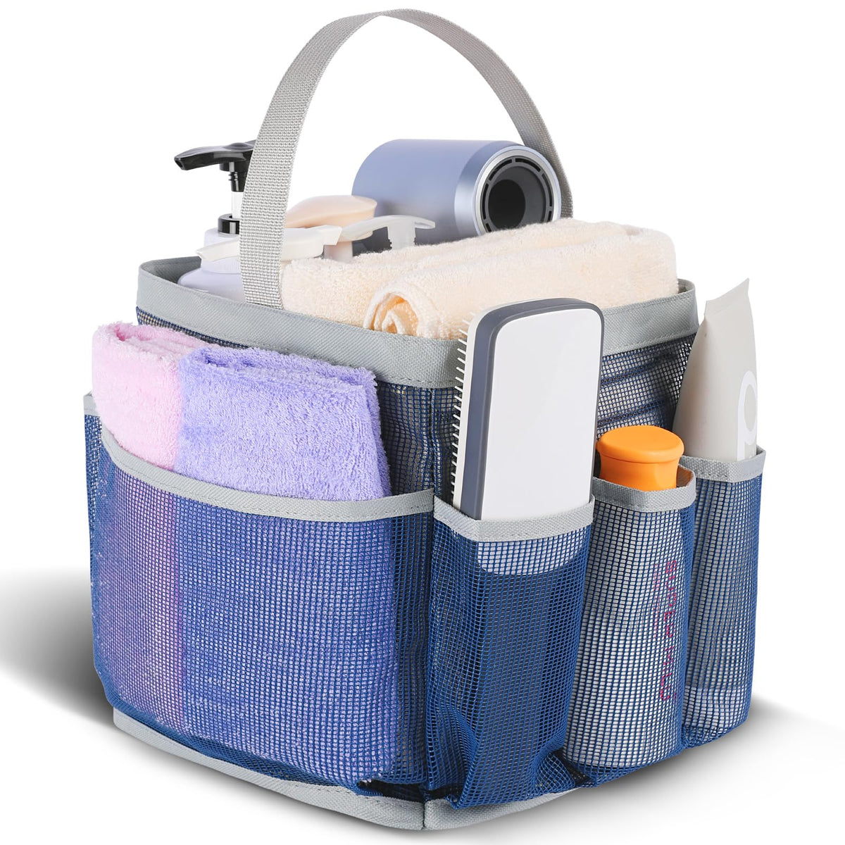 EUDELE Mesh Shower Caddy Portable for College Dorm Room Essentials, Shower Caddy Dorm with 9-Pocket Large Capacity for Beach, Swimming, Gym, Camping, Travel essentials
