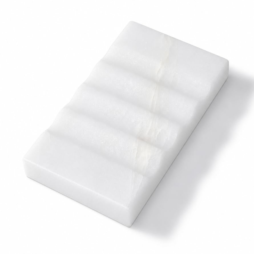 Koville Bianco Carrara White Soap Dish Luxury Marble Soap Holder