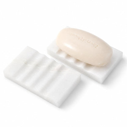 Koville Bianco Carrara White Soap Dish Luxury Marble Soap Holder
