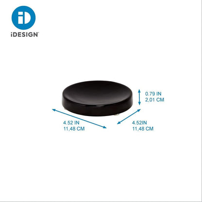 iDesign Soap Dish for Bar Soap, Matte Black