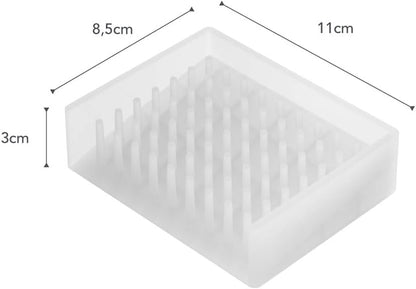 Yamazaki Home Self Draining Soap Tray - Floating Holder Dish for Sink, Silicone, No Assembly Req.