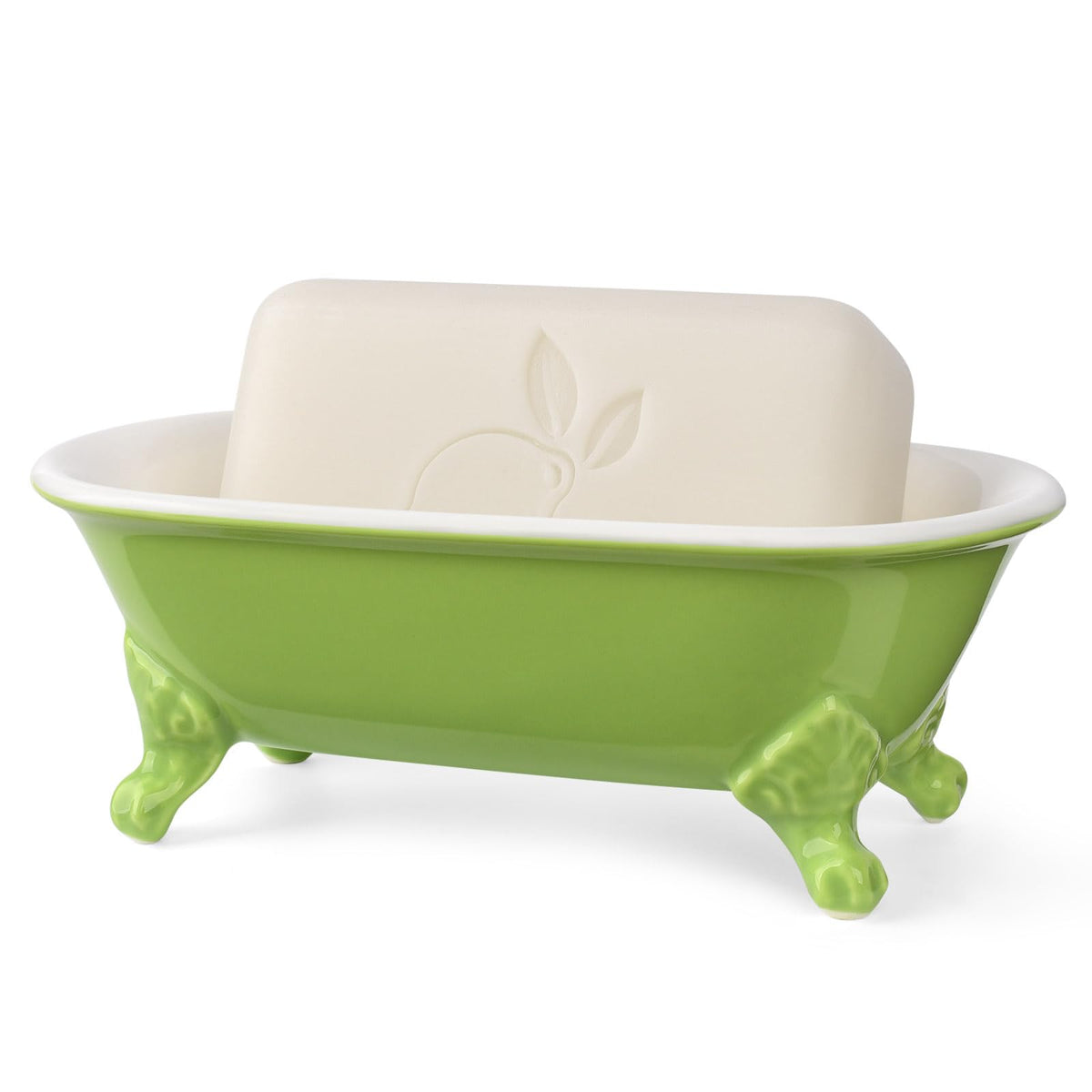 6.5" Mini Clawfoot Bathtub Soap Dish,Bar Soap Holder,Yellow