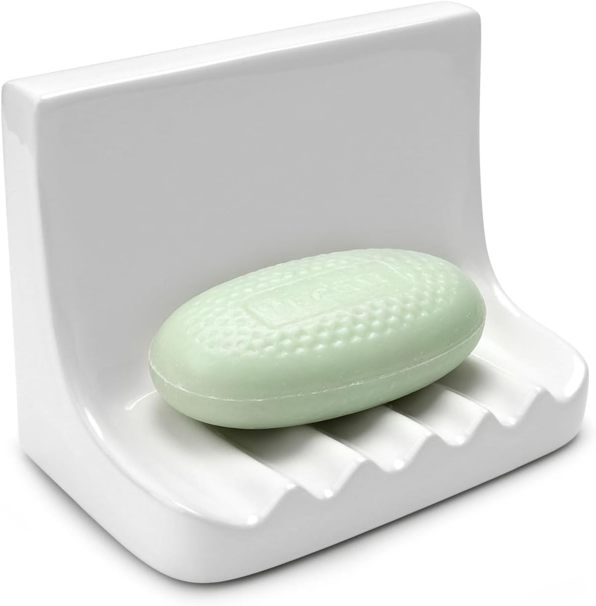White Ceramic Soap Dish Suitable for Bathroom Shower Walls
