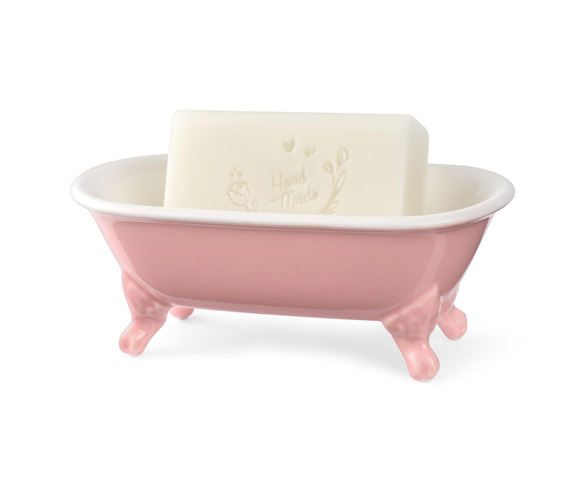 6.5" Mini Clawfoot Bathtub Soap Dish,Bar Soap Holder,Yellow