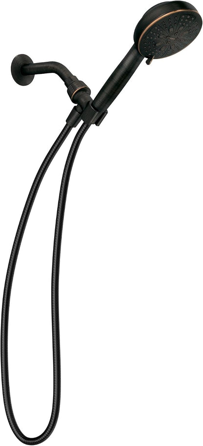 Moen Mediterranean Bronze Hydro Energetix High Pressure Shower Head with Handheld Sprayer Featuring 8 Spray Settings, 200H0BRB
