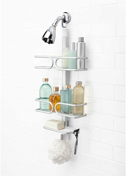 OXO Good Grips 3-Tier Aluminum Shower Caddy, Bathroom Organization