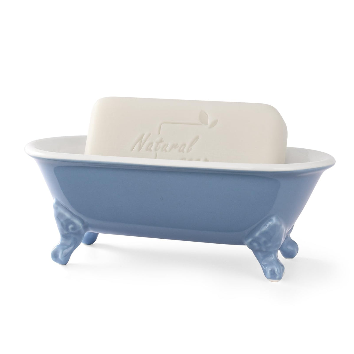 6.5" Mini Clawfoot Bathtub Soap Dish,Bar Soap Holder,Yellow