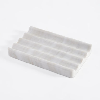 Karibiber Marble Soap Dish, Large Stone Bar Soap Holder Shower, Green Bathroom Soaps Saver, Easy Cleaning Natural Stone Sponge Holder for Kitchen Sink, Executive Jewelry Ring Tray