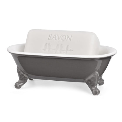6.5" Mini Clawfoot Bathtub Soap Dish,Bar Soap Holder,Yellow