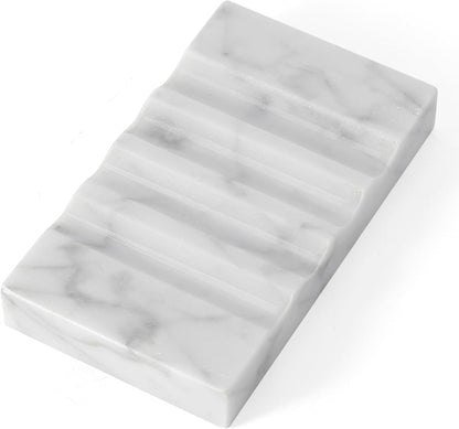 Koville Bianco Carrara White Soap Dish Luxury Marble Soap Holder