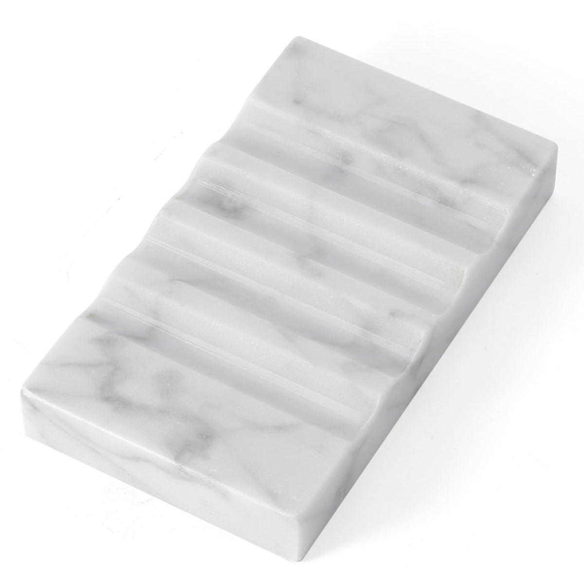 Koville Bianco Carrara White Soap Dish Luxury Marble Soap Holder