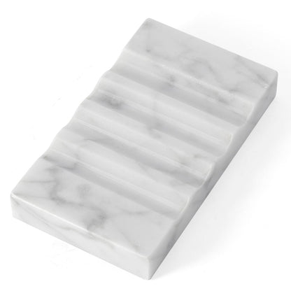 Koville Bianco Carrara White Soap Dish Luxury Marble Soap Holder