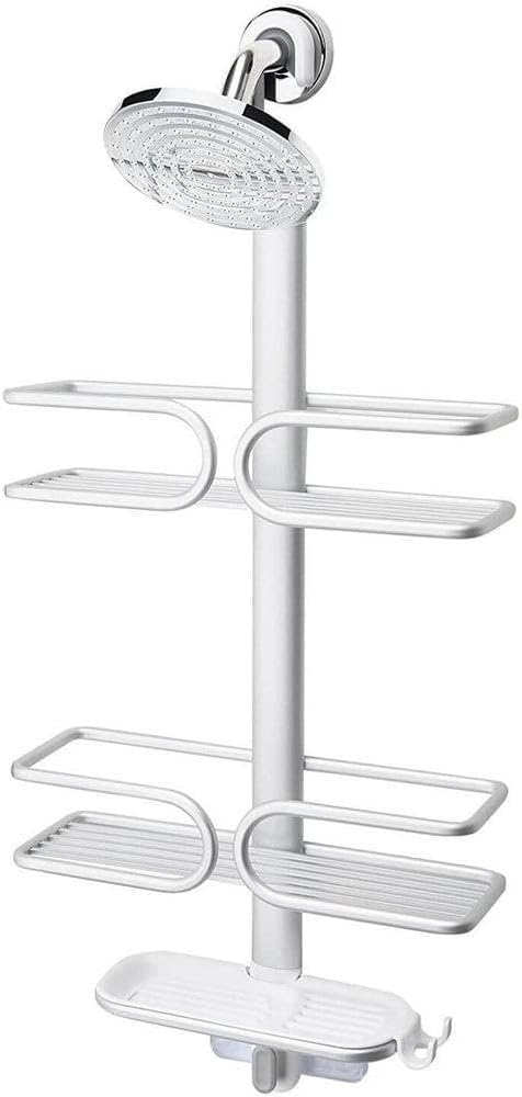 OXO Good Grips 3-Tier Aluminum Shower Caddy, Bathroom Organization