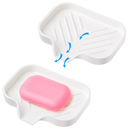 Silicone Soap Bar Holder: Premium Gray Self-Draining Soap Dish - Elegant Shower & Bathroom Solution