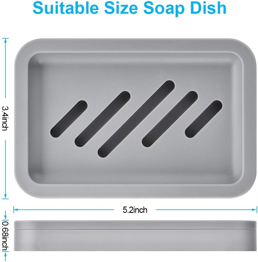2PCS Draining Soap Dishes, Dishwashing Sponge Holder with Water Tray