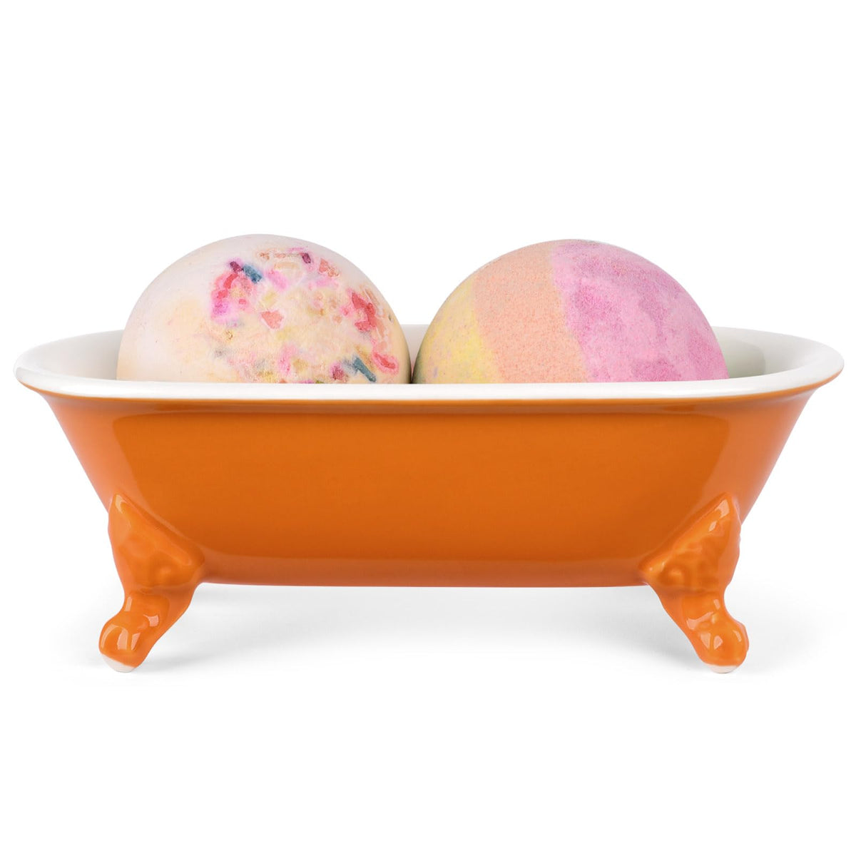 6.5" Mini Clawfoot Bathtub Soap Dish,Bar Soap Holder,Yellow