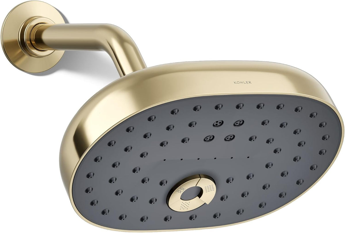 Kohler 26290-G-AF Statement® Three-function showerhead, 1.75 gpm, Vibrant French Gold