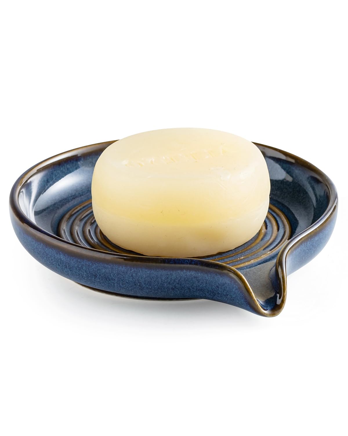 Zoeeker Self Draining Soap Dish, Ceramic Bar Soap Holder with Drainage