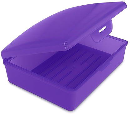 American Comb Travel Soap Box with lid - Clear White - Perfect for Traveling, Gym, or Storage. Made in The USA.