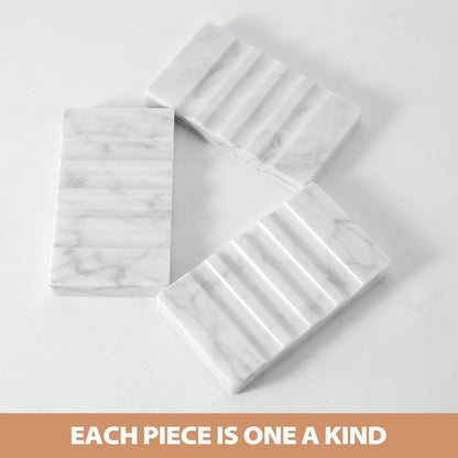 Koville Bianco Carrara White Soap Dish Luxury Marble Soap Holder