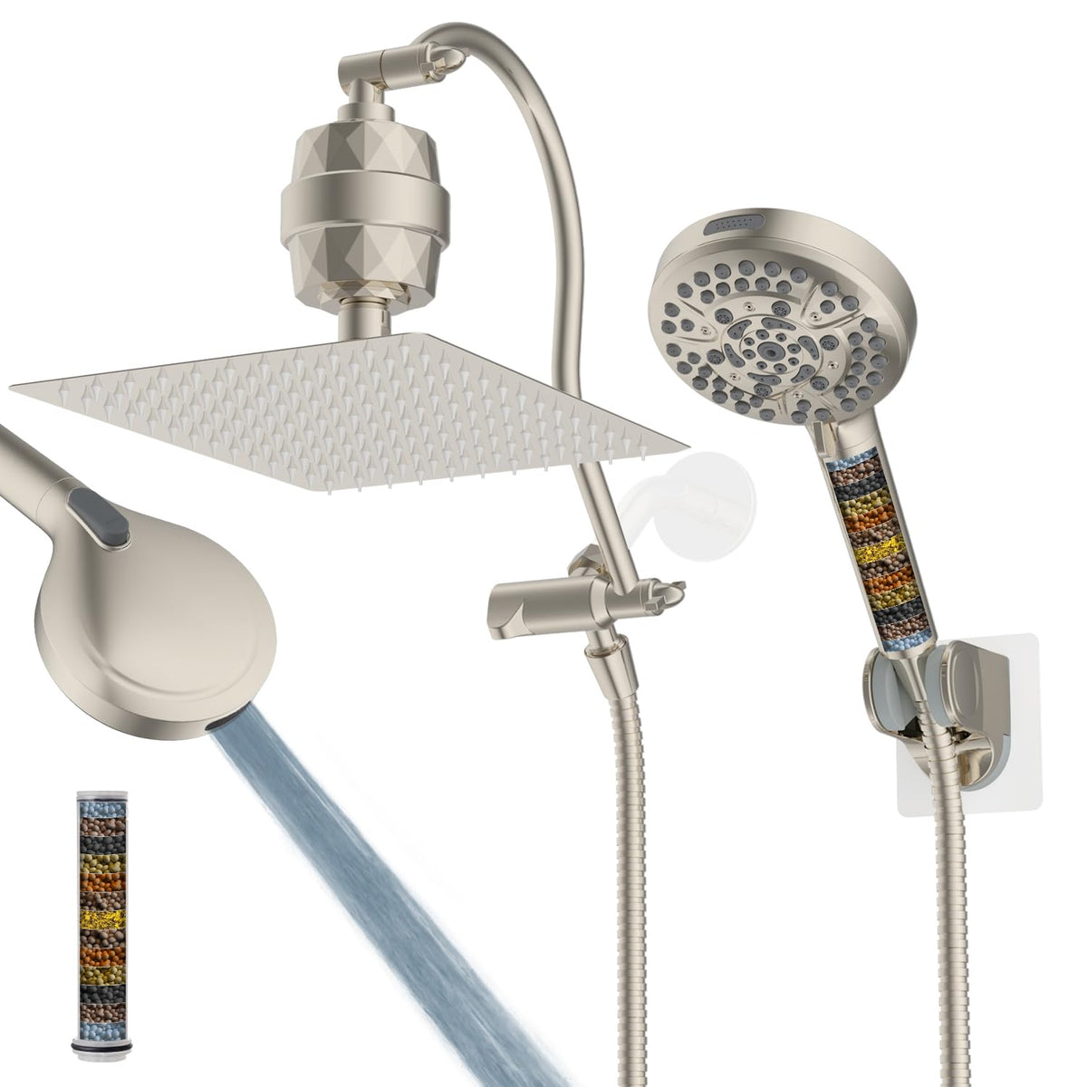 Hibbent All Metal cUPC Certified Shower Head, 10'' Rainfall Shower Head