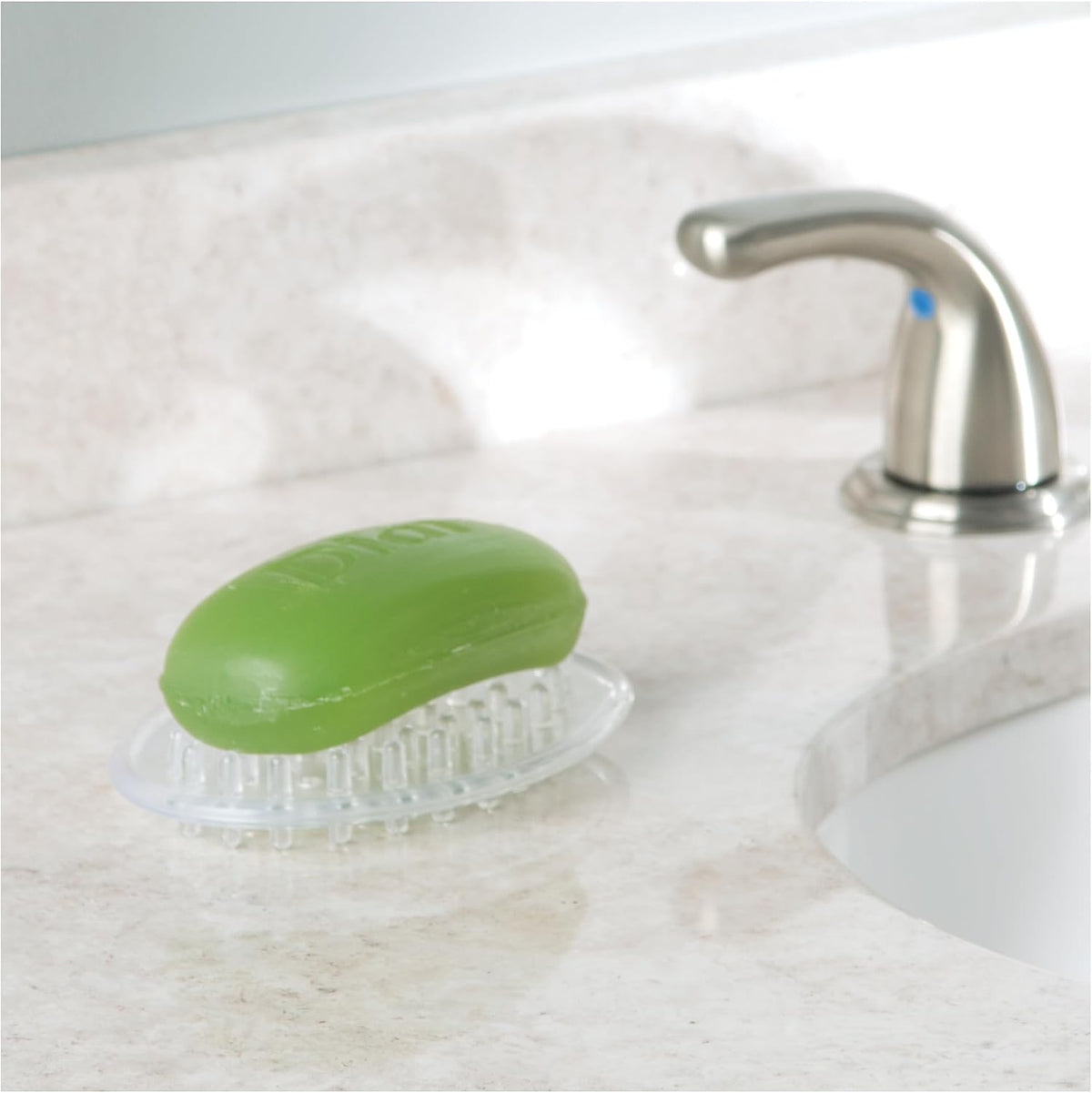 iDesign Plastic Soap Dish, Set of 3, Clear