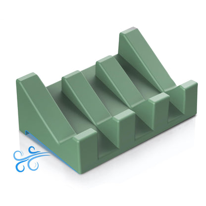 Silicone Soap Dish Set,3PCS Self Draining Soap Holder for Bar Soap