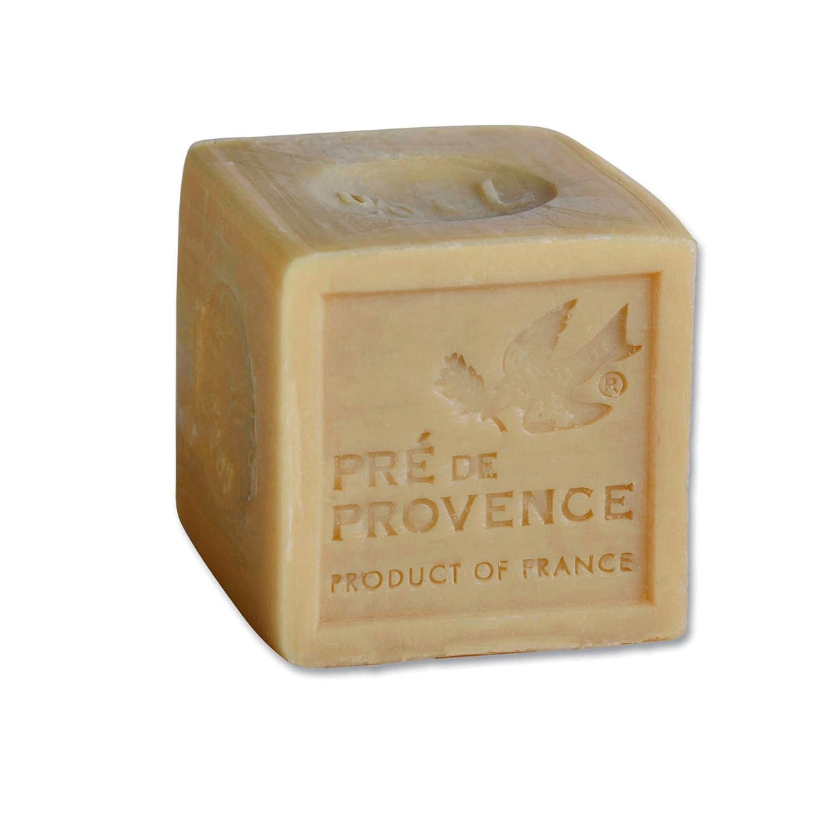 Pre de Provence Marseille Olive Oil Ceramic Soap Dish, Keeps Bar Dry and Protects Countertops, 4.3" Square