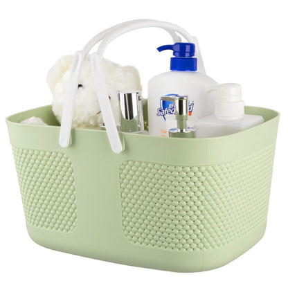 rejomiik Portable Plastic Shower Caddy Basket Organizer with Handles, Blue