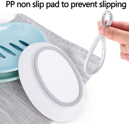 WYOK 2-Pack Soap Dish Plastic Soap Holder with Drainage for Shower (White)