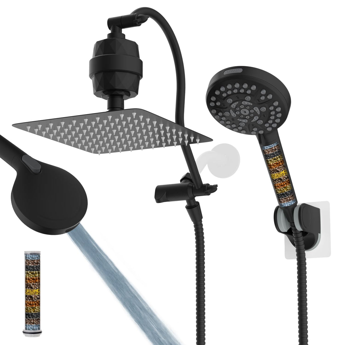 Hibbent All Metal cUPC Certified Shower Head, 10'' Rainfall Shower Head
