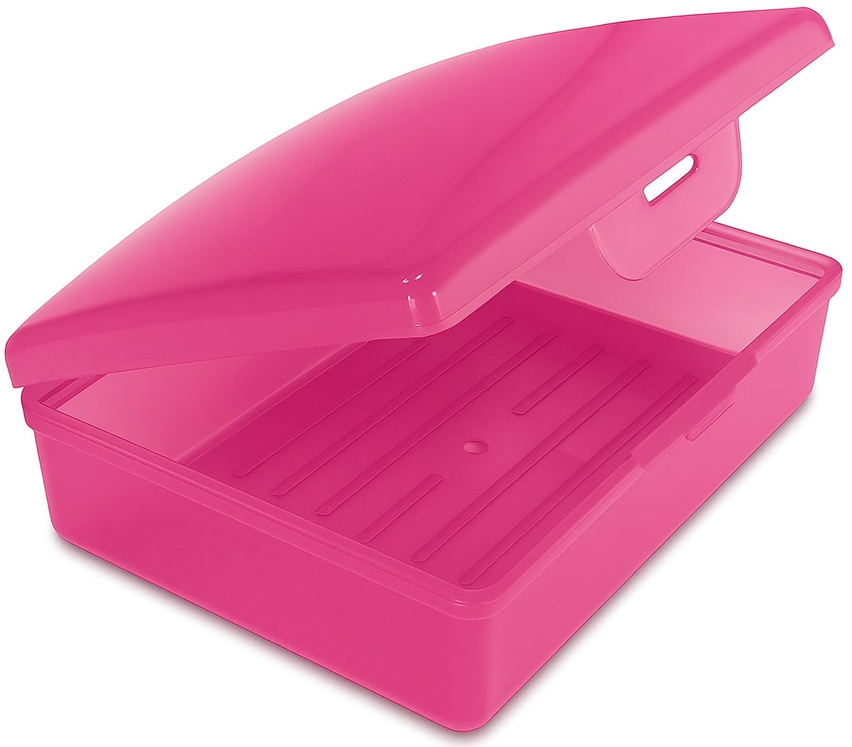 American Comb Travel Soap Box with lid - Clear White - Perfect for Traveling, Gym, or Storage. Made in The USA.