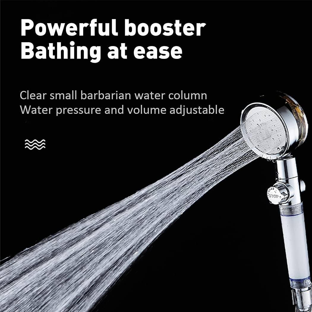 CWPW High Pressure Handheld Showerhead with filters,Vortex hydro jet Turbo