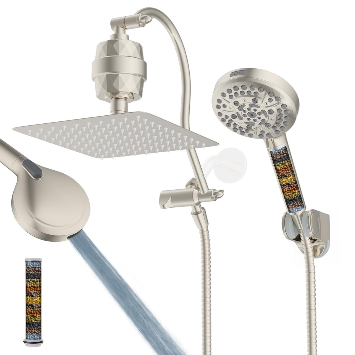 Hibbent All Metal cUPC Certified Shower Head, 10'' Rainfall Shower Head