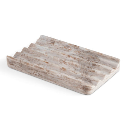 Karibiber Marble Soap Dish, Large Stone Bar Soap Holder Shower, Green Bathroom Soaps Saver, Easy Cleaning Natural Stone Sponge Holder for Kitchen Sink, Executive Jewelry Ring Tray