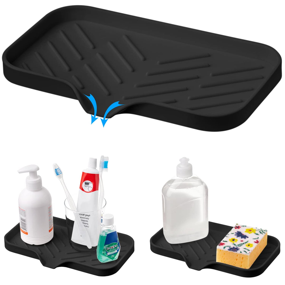 Silicone Soap Bar Holder: Premium Gray Self-Draining Soap Dish - Elegant Shower & Bathroom Solution