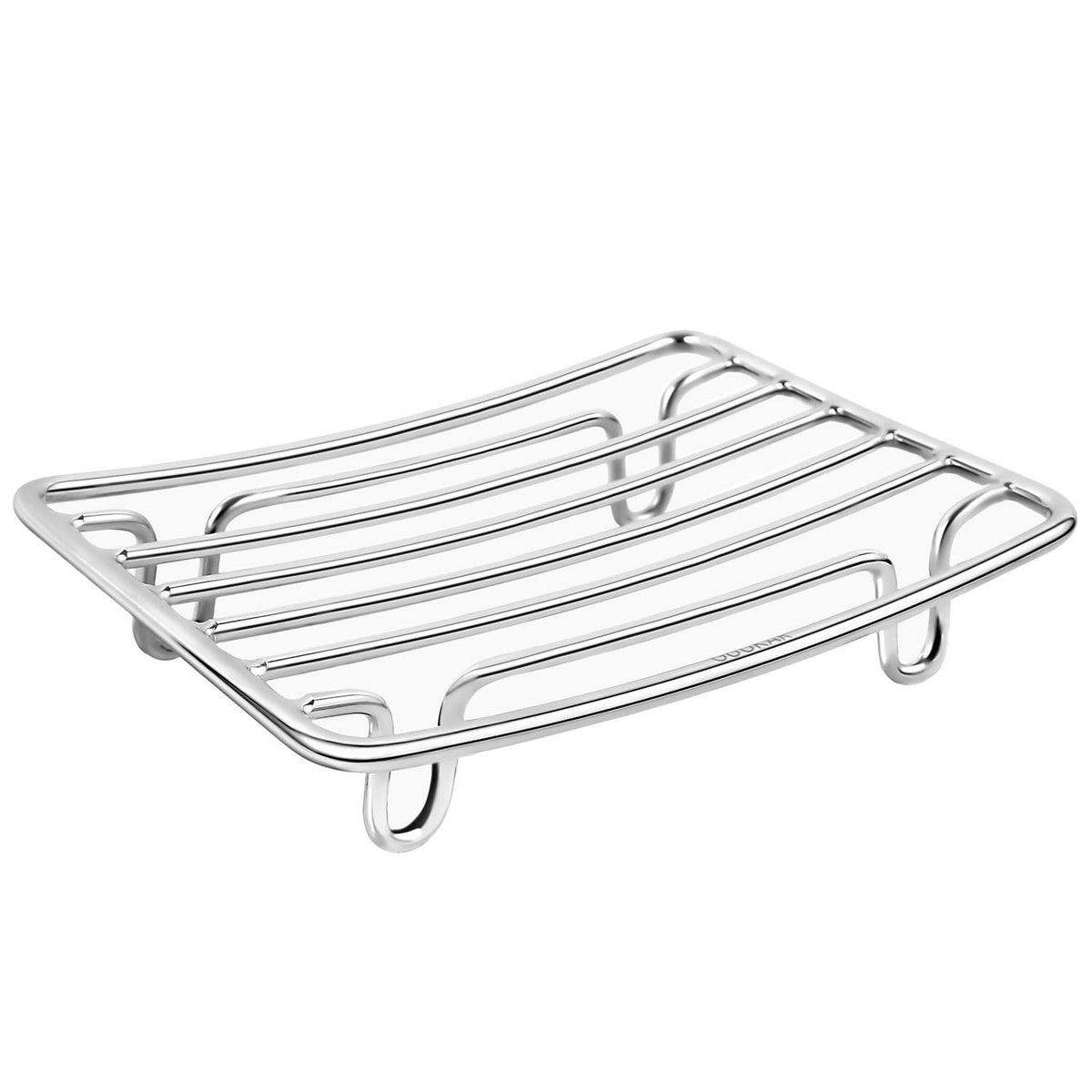 Soap Dish, Stainless Steel Bar Soap Holder for Shower, Self Draining Stand Soap Saver for Bathroom, Kicthen Sink and Countertop, Chrome 1-Pack