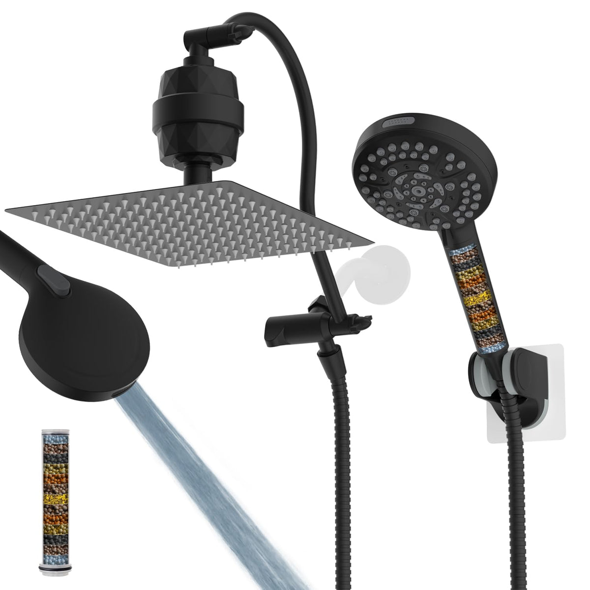 Hibbent All Metal cUPC Certified Shower Head, 10'' Rainfall Shower Head