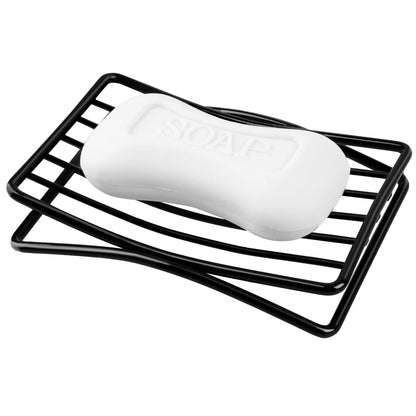 Soap Dish, Stainless Steel Bar Soap Holder for Shower, Self Draining Stand Soap Saver for Bathroom, Kicthen Sink and Countertop, Chrome 1-Pack