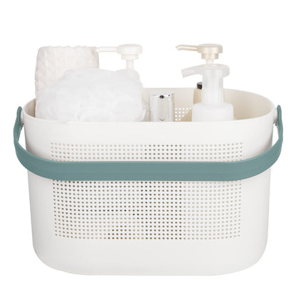 Plastic Portable Shower Caddy Basket, Storage Organizer with Handle, Yellow