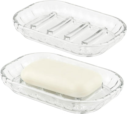 2 Pack Soap Dish Holder for Bar Soap, Bathroom Soap Dishes Bar Soap Holder