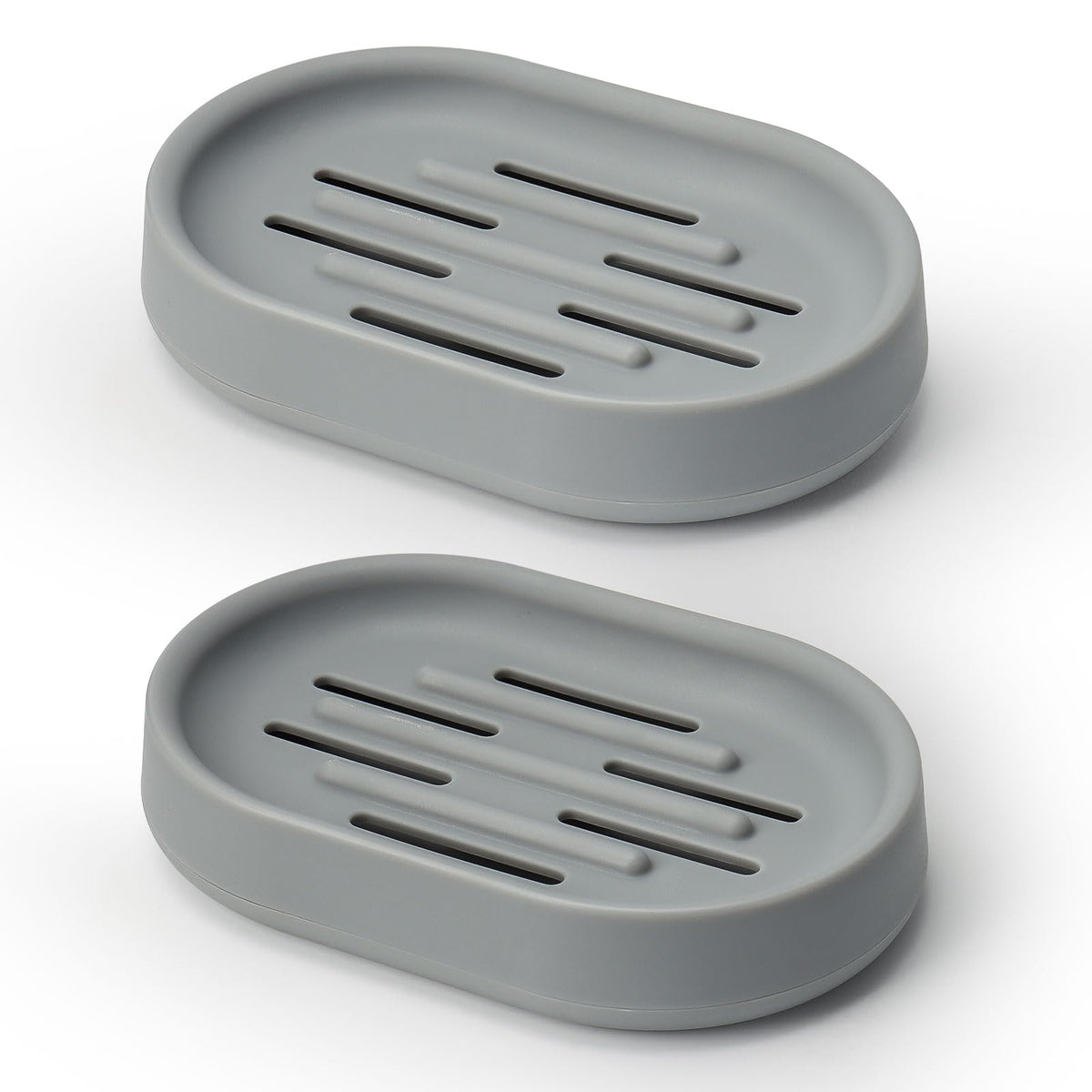 Topsky Soap Dish for Shower, 2pcs Soap Dishes Soap Savers for Bar Soap, Soap Bar Holder Shower with Drip Tray, Plastic Soap Holders with Drain for Kitchen Sink, Easy to Clean, Keeps The Soap Dry