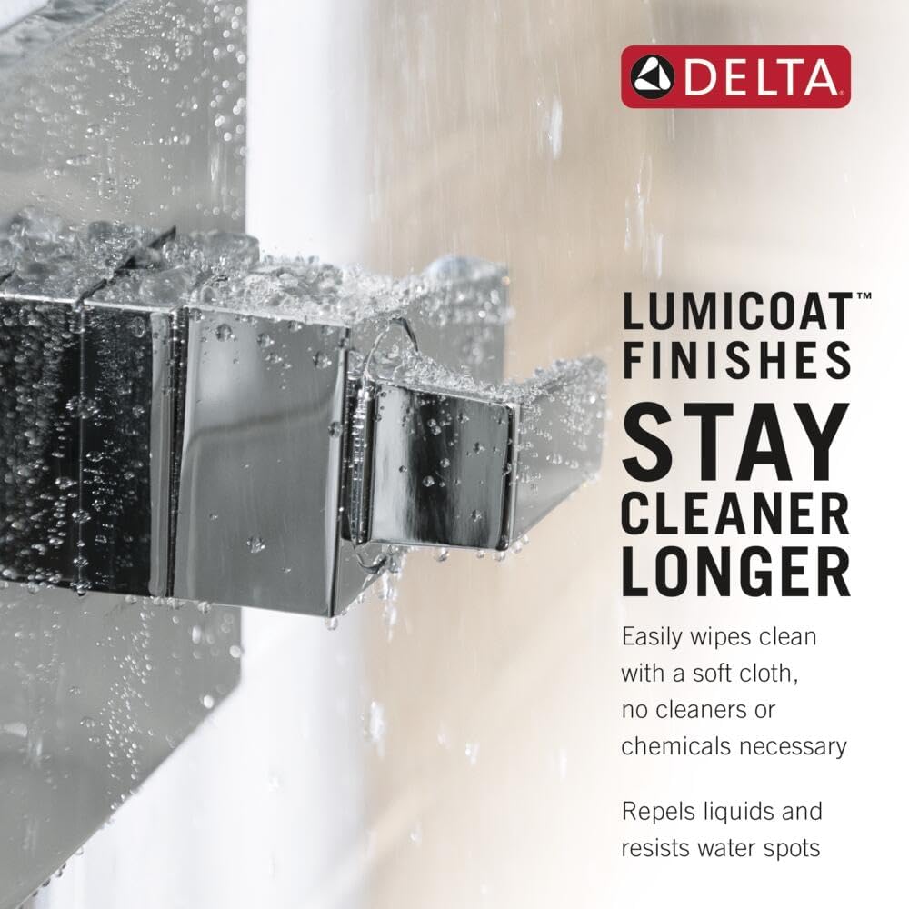 Delta Faucet 7-Setting In2ition 2-in-1 Dual Shower Head with ProClean Spray, Hose, 2.5 GPM