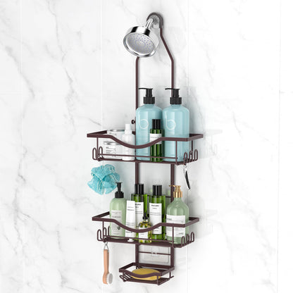 REINHARDT Adjustable Shower Caddy Hanging for Handheld Showerheads, Black
