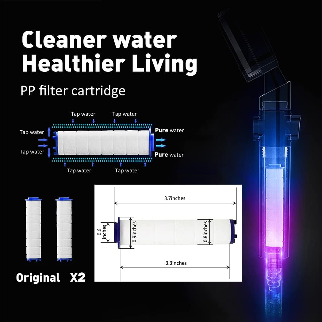 CWPW High Pressure Handheld Showerhead with filters,Vortex hydro jet Turbo