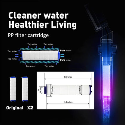 CWPW High Pressure Handheld Showerhead with filters,Vortex hydro jet Turbo