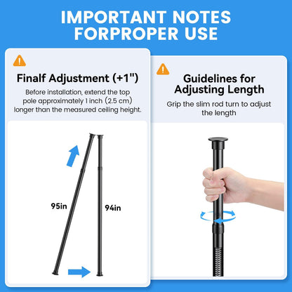 Adjustable Shower Caddy Tension Pole: Rustproof Corner Bathroom Shelves